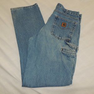 Mens CARHARTT CARPENTER DENIM JEAN PANTS 34 x 36